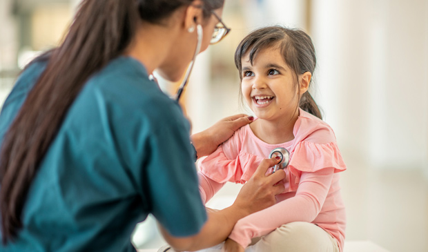 Provider and smiling child